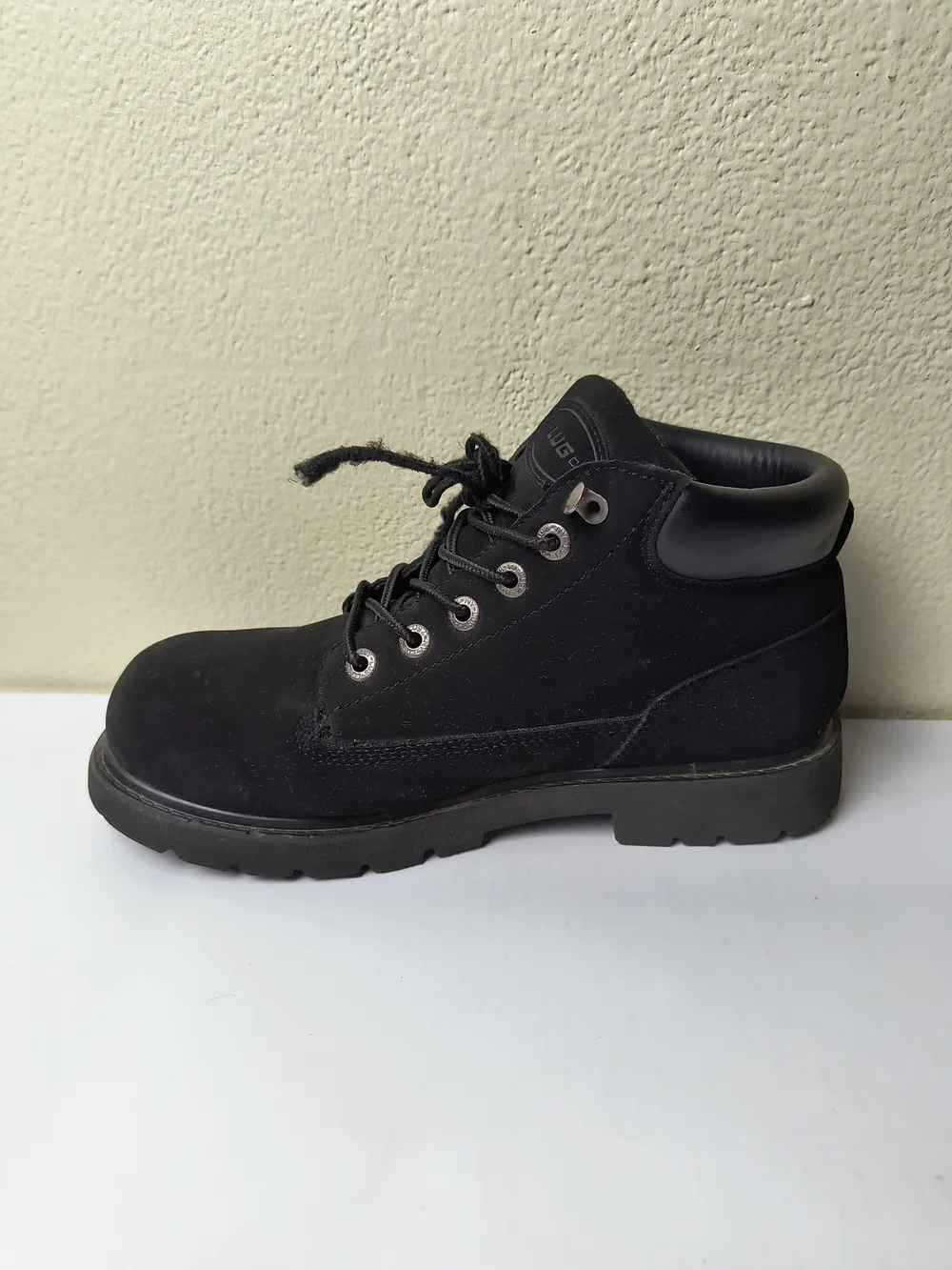 Lugz Black Men's Work Boots - Lace-Up